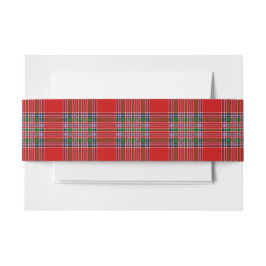 MacBean Schotse Tartan Belly Band Uitnodigingen Wikkel