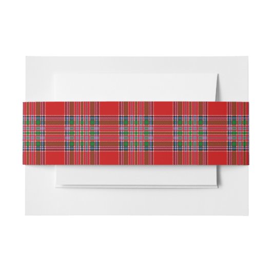 MacBean Schotse Tartan Belly Band Uitnodigingen Wikkel (Voorkant Voorbeeld)