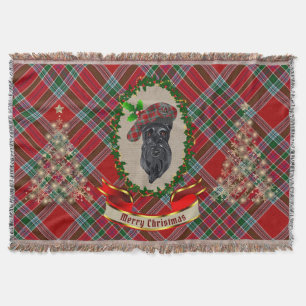 MacBean Scottie Dog kerstdrow Blanket Deken
