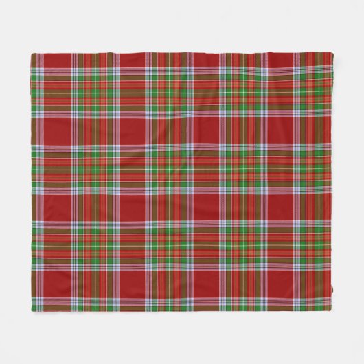 MacBean Scottish Clan Tartan Pset Fleece Deken (Voorkant (Horizontaal))