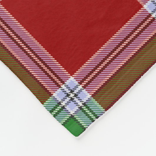 MacBean Scottish Clan Tartan Pset Fleece Deken (Hoek)