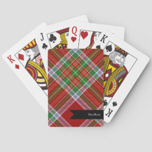 MacBean Scottish Clan Tartan Pset Pokerkaarten