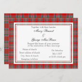 MacBean Scottish Wedding Invitation Kaart (Voorkant / Achterkant)