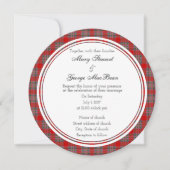 MacBean Scottish Wedding Round Invitation Kaart (Voorkant)