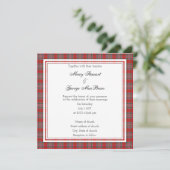 MacBean Scottish Wedding Square Invitation Kaart (Staand voorkant)