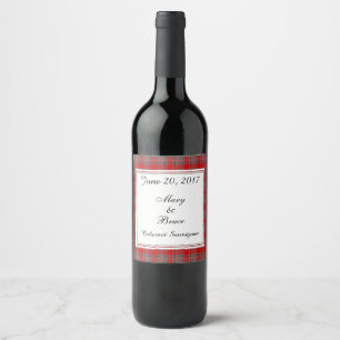 MacBean Scottish Wedding Wine Label Wijn Etiket