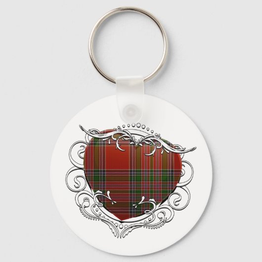 MacBean Tartan Heart Sleutelhanger (Voorkant)