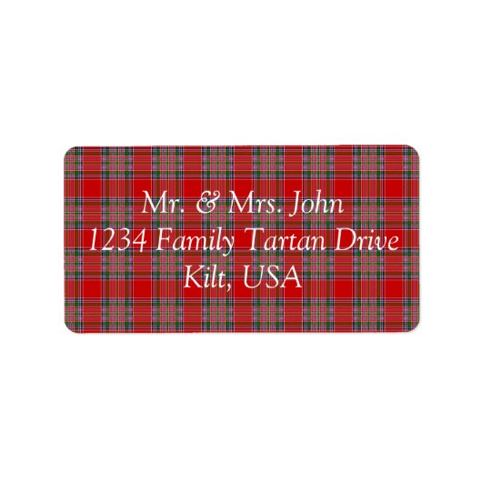 MacBean Tartan Label (Voorkant)