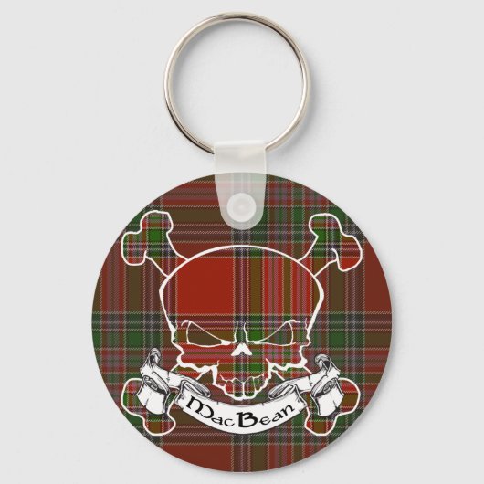 MacBean Tartan Skull Sleutelhanger (Voorkant)