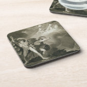 Macbeth, Banquo en de drie heks op de gezondheid Bier Onderzetter (Linkerzijde)