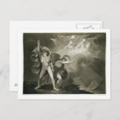 Macbeth, Banquo en de drie heks op de gezondheid Briefkaart (Voorkant / Achterkant)