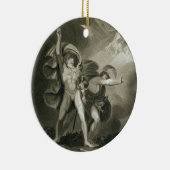 Macbeth, Banquo en de drie heks op de gezondheid Keramisch Ornament (Rechts)