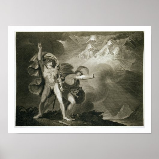 Macbeth, Banquo en de drie heks op de gezondheid Poster (Voorkant)