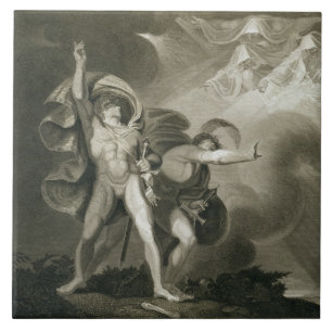 Macbeth, Banquo en de drie heks op de gezondheid Tegeltje