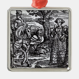 Macbeth, Banquo en de drie heksen Metalen Ornament