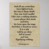 Macbeth citaat - poster (Voorkant)