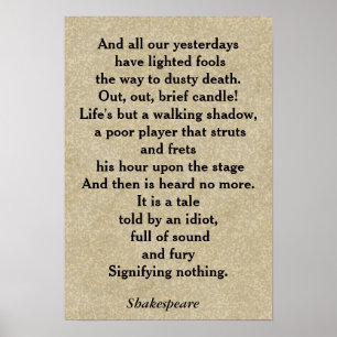 Macbeth citaat - poster