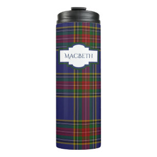 MacBeth Clan Tartan Custom Thermal Tumbler Thermosbeker