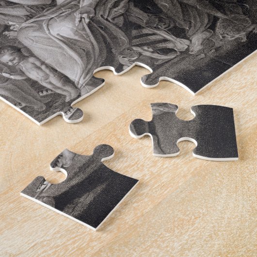 Macbeth, de drie heksen en de Hecate in Wet IV, S Legpuzzel (Zijkant)