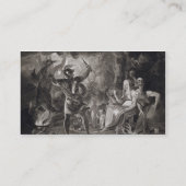 Macbeth, de drie heksen en de Hecate in Wet IV, S Visitekaartje (Achterkant)