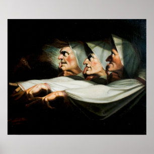 'Macbeth', de vreemde zussen van Henry Fuseli Poster