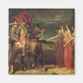 Macbeth en de drie heksen, 1855 magneet (Voorkant)