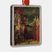 Macbeth en de drie heksen, 1855 metalen ornament (Rechts)