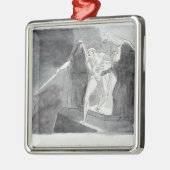 Macbeth en het gewapende hoofd metalen ornament (Links)