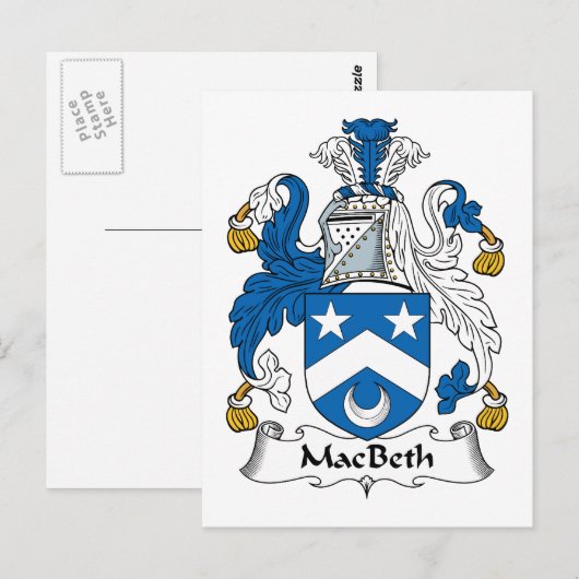 MacBeth Family Crest Briefkaart (Voorkant / Achterkant)