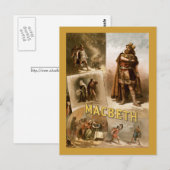 Macbeth, het spel 1884 briefkaart (Voorkant / Achterkant)