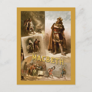 Macbeth, het spel 1884 briefkaart
