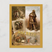 Macbeth, het spel 1884 briefkaart (Voorkant)