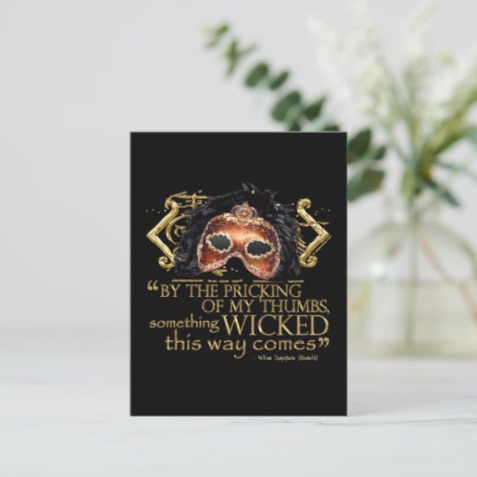 Macbeth "Iets geschopt" Citaat (Gold Version) Briefkaart (Staand voorkant)