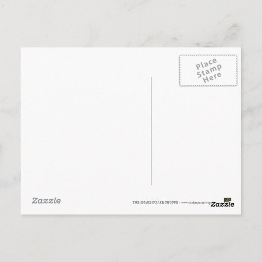 Macbeth "Iets geschopt" Citaat (Gold Version) Briefkaart (Achterkant)