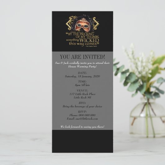 Macbeth "Iets geschopt" Citaat (Gold Version) Kaart (Staand voorkant)