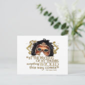 Macbeth "iets Slecht" Citaat (Gouden Versie) Briefkaart (Staand voorkant)