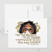 Macbeth "iets Slecht" Citaat (Gouden Versie) Briefkaart (Voorkant / Achterkant)