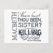 Macbeth Killing Swine Quote Briefkaart (Voorkant)