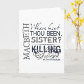 Macbeth Killing Swine Quote Kaart (Gele Bloem)