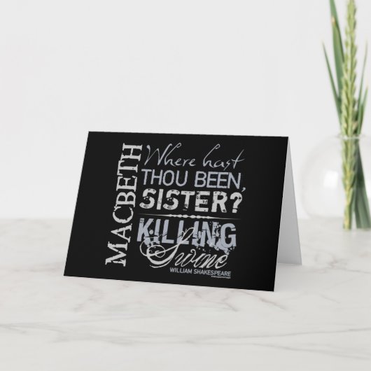 Macbeth Killing Swine Quote Kaart (Voorkant)