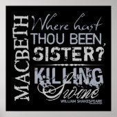 Macbeth Killing Swine Quote Poster (Voorkant)
