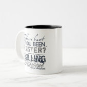 Macbeth Killing Swine Quote Tweekleurige Koffiemok (Voorkant links)