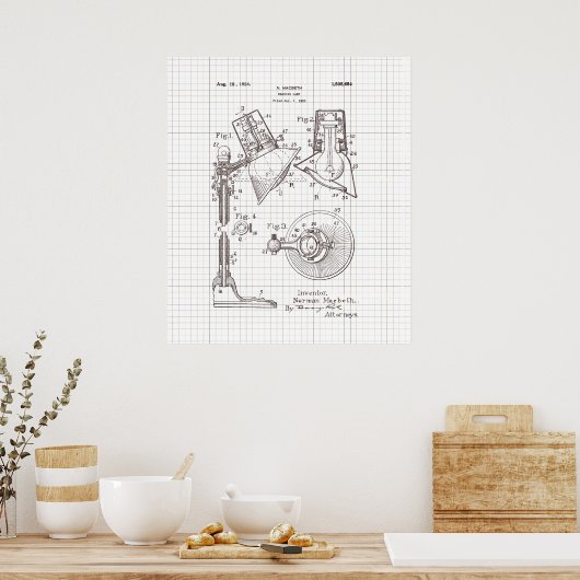 MacBeth-leeslampoctrooi Poster (Keuken)