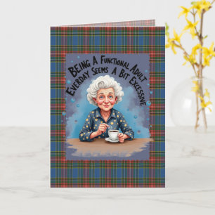 MacBeth Oude Schotse Tartan Humoristische Verjaard Kaart