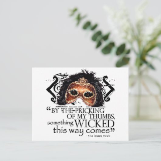 Macbeth Quote Briefkaart (Staand voorkant)