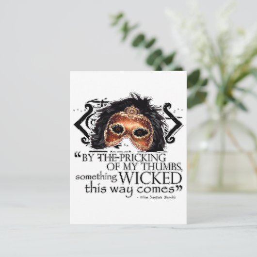 Macbeth Quote Briefkaart (Staand voorkant)