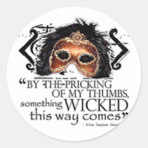 Macbeth Quote Ronde Sticker
