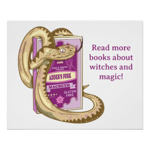 Macbeth Red schrijft over heksen Perfect Poster