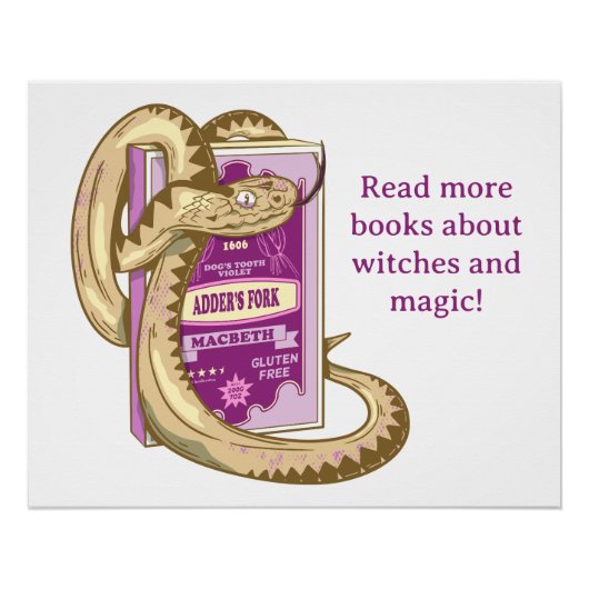 Macbeth Red schrijft over heksen Perfect Poster (Voorkant)