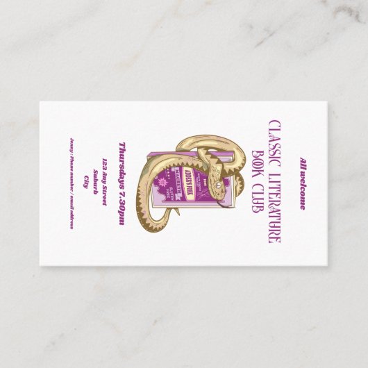 Macbeth Red schrijft over heksen Visitekaartje (Voorkant)